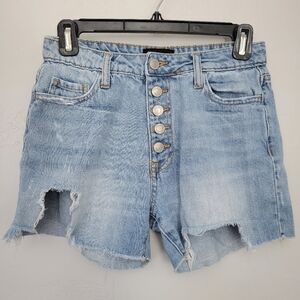 Vervet Ultra High Rise Shorts Women's XS Light Wash Denim Jean 5 Button Fly